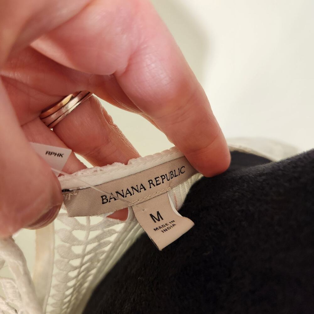 BANANA REPUBLIC NWT White Auriene Lace Maxi Dress, Size Medium - Picture 12 of 15